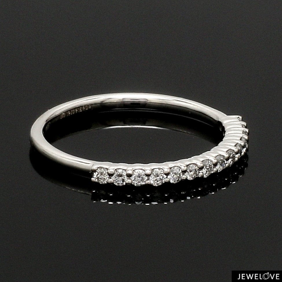 Jewelove™ Rings Half Eternity Diamond Ring in Platinum JL PT 1363