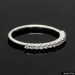 Jewelove™ Rings Half Eternity Diamond Ring in Platinum JL PT 1363