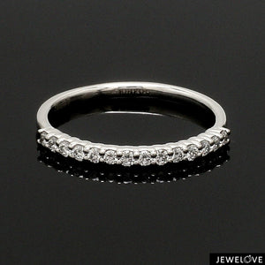 Jewelove™ Rings Half Eternity Diamond Ring in Platinum JL PT 1363