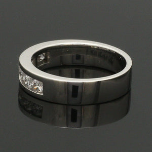 Jewelove™ Rings Half Eternity Platinum Band with 7 pointer Diamonds SJ PTO 245