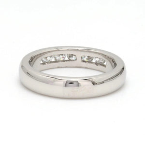 Jewelove™ Rings Half Eternity Platinum Band with 7 pointer Diamonds SJ PTO 245