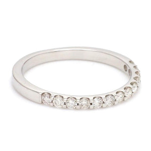 Jewelove™ Rings Half Eternity Platinum Ring with U-cut Setting JL PT 916