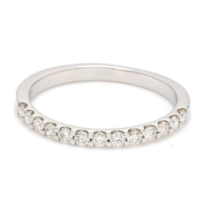 Jewelove™ Rings Half Eternity Platinum Ring with U-cut Setting JL PT 916