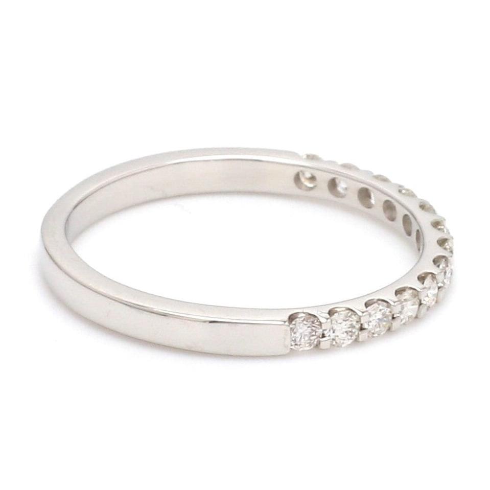 Jewelove™ Rings Half Eternity Platinum Ring with U-cut Setting JL PT 916