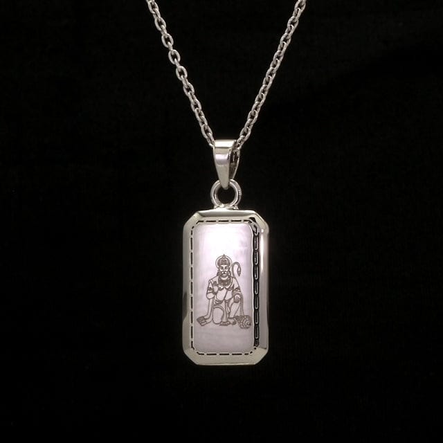 Hanuman ji deals silver pendant