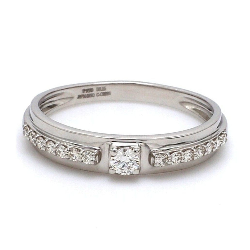 Jewelove™ Rings Harmony Platinum Couple Rings with Diamonds JL PT 530