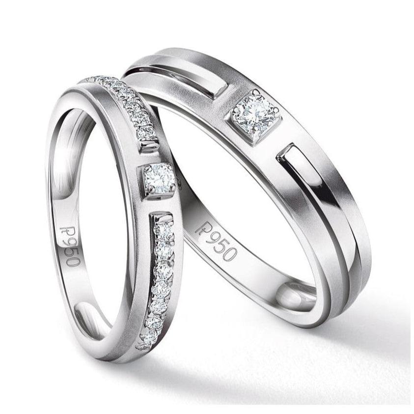 Harmony Platinum Couple Rings with Diamonds JL PT 530