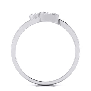 Jewelove™ Rings Heart and Circle with Diamond in Platinum for Women JL PT LR 146