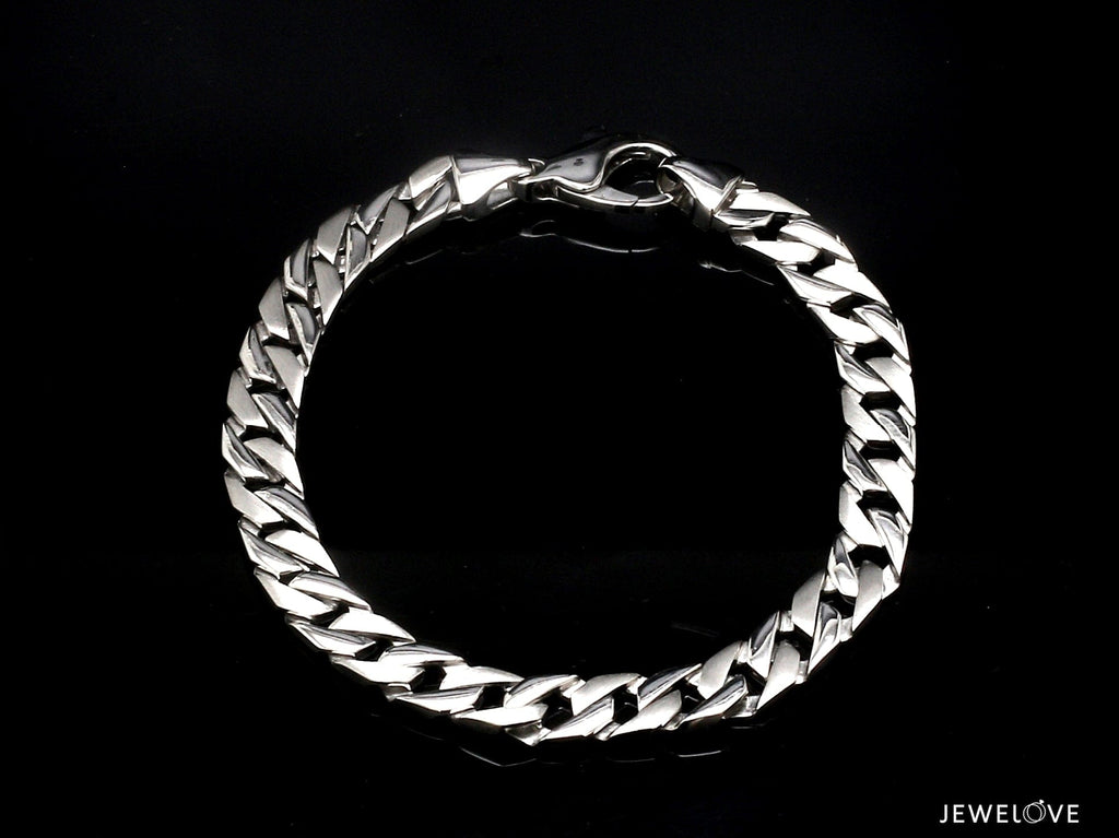 Jewelove™ Bangles & Bracelets 8 inches Heavy Platinum Bracelet for Men ...