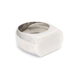 Jewelove™ Rings Men's Band only Heavy Platinum Flat Top Ring for Men JL PT 1210