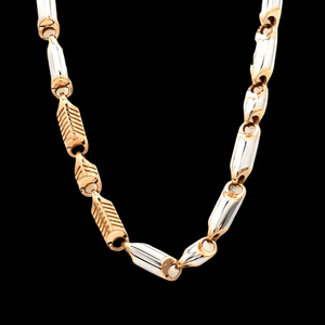 Jewelove™ Chains Heavy Platinum & Rose Gold Chain for Men JL PT CH 1002