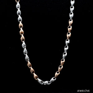 Jewelove™ Chains Heavy Platinum & Rose Gold Chain for Men JL PT CH 1104-B