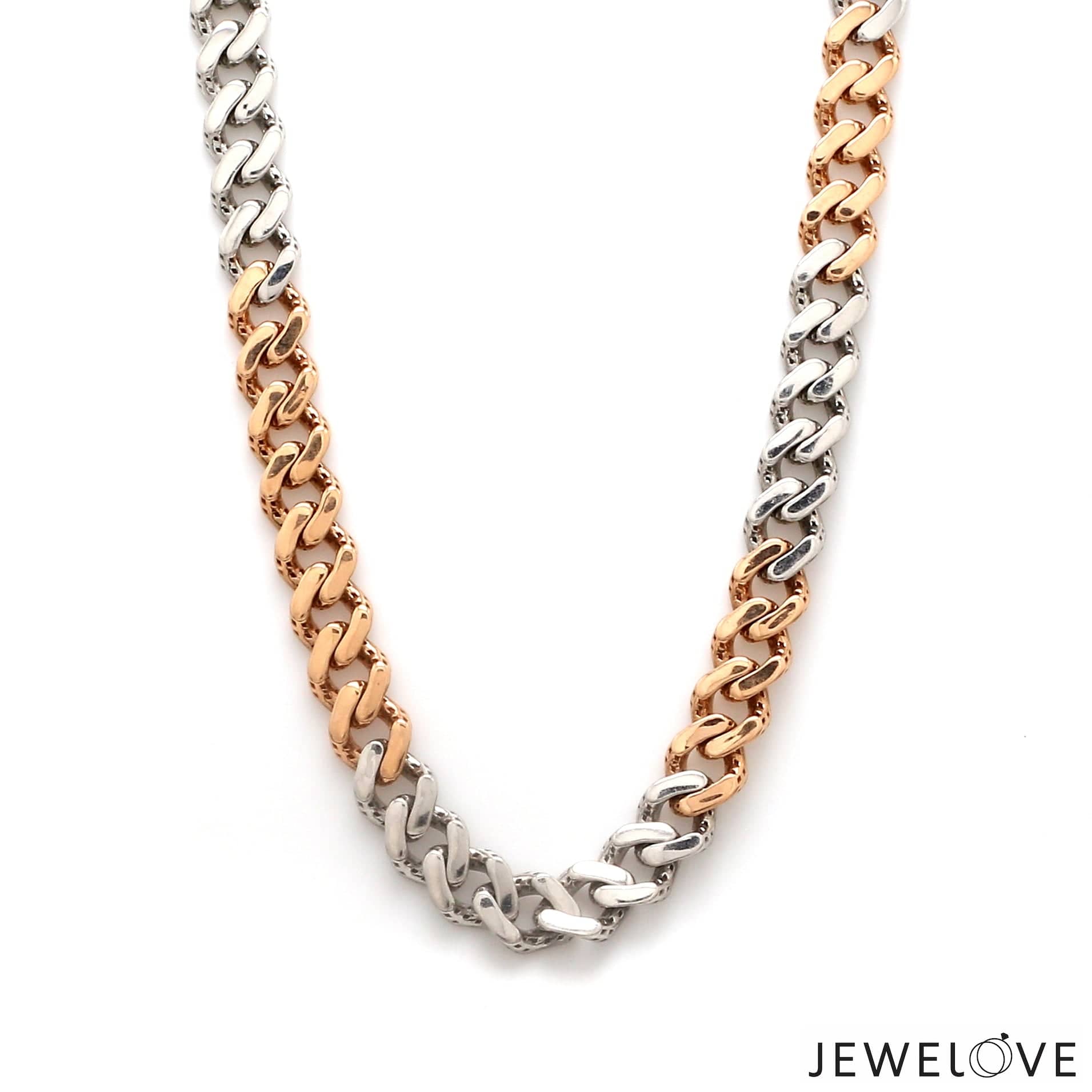 Jewelove™ Chains Heavy Platinum & Rose Gold Chain for Men JL PT CH 1210