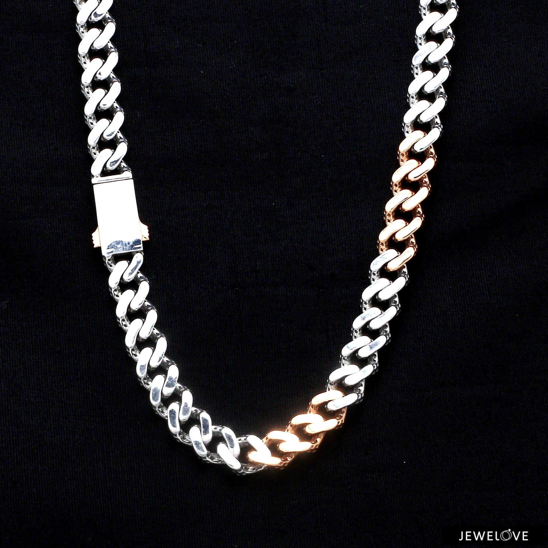 Jewelove™ Chains Heavy Platinum & Rose Gold Chain for Men JL PT CH 1210