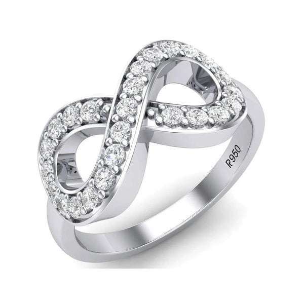 Jewelove™ Rings Infinity of Love Platinum Diamond Ring for Women JL PT 458