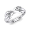 Jewelove™ Rings Infinity Plain Platinum Ring for Men JL PT 459