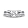 Jewelove™ Rings Infinity Plain Platinum Ring for Men JL PT 459