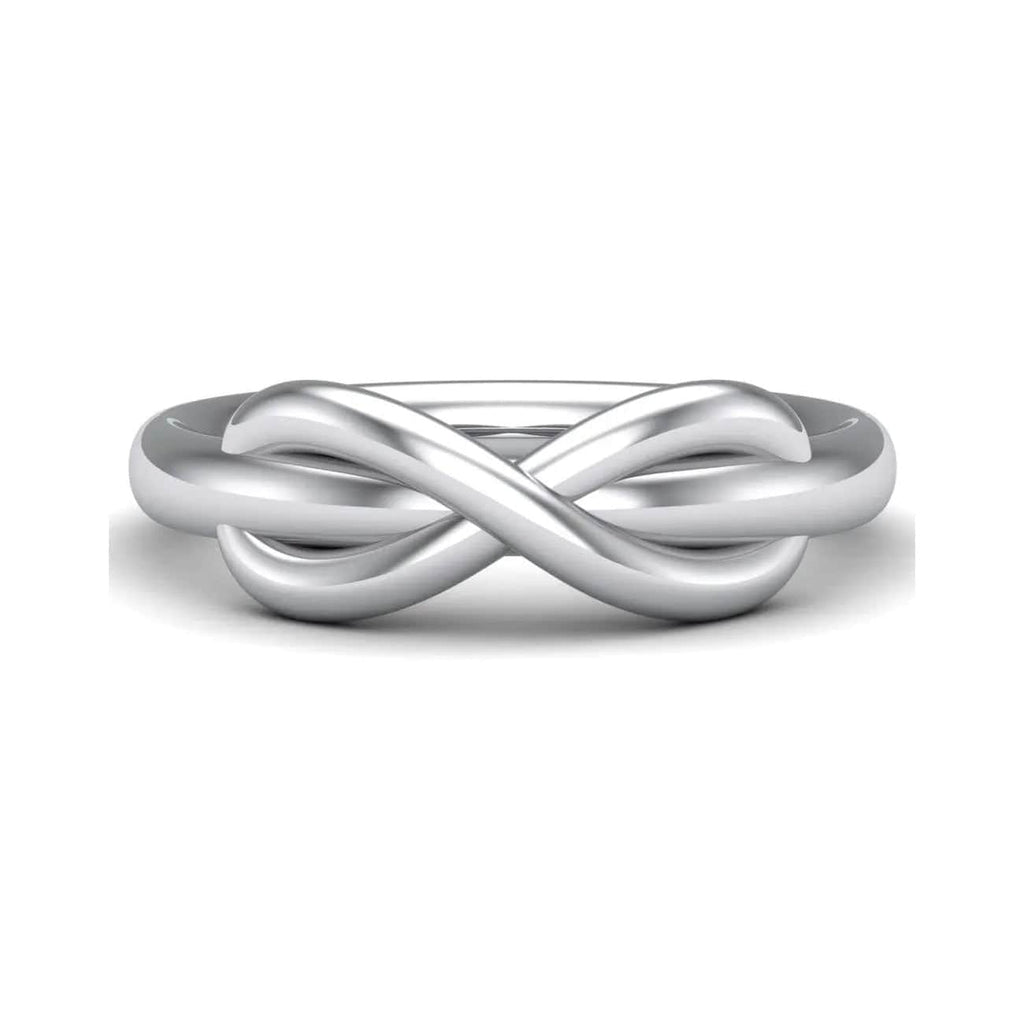 Jewelove™ Rings Infinity Plain Platinum Ring for Men JL PT 459