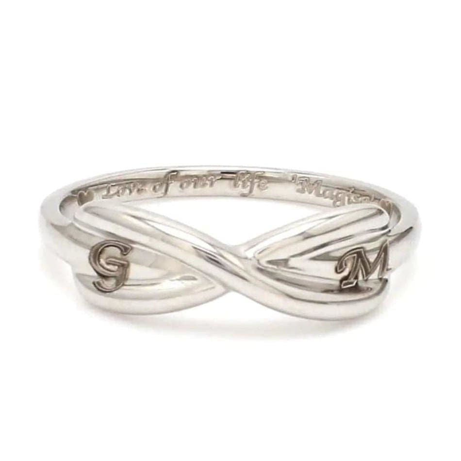 Jewelove™ Rings Infinity Plain Platinum Ring for Men JL PT 459