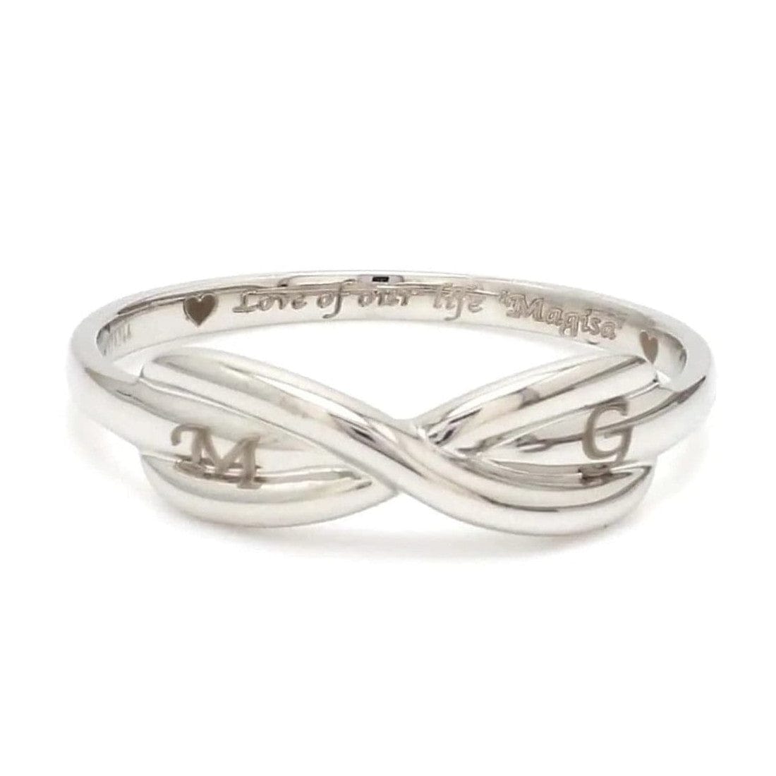 Jewelove™ Rings Infinity Plain Platinum Ring for Men JL PT 459