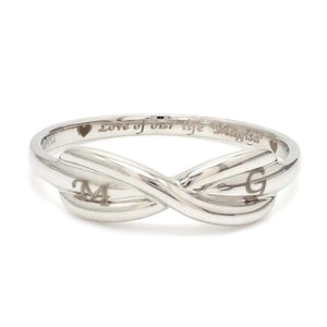 Jewelove™ Rings Infinity Plain Platinum Ring for Men JL PT 459