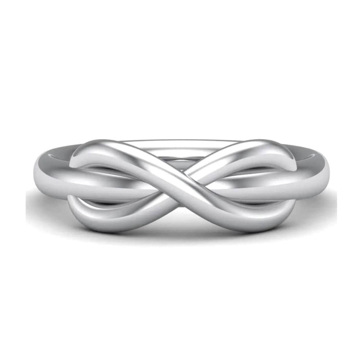 Jewelove™ Rings Infinity Plain Platinum Ring for Men JL PT 459