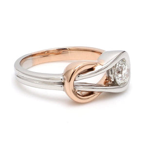 Jewelove™ Rings Women’s Band only Infinity Platinum Rose Gold Solitaire Ring for Women JL PT 468-A