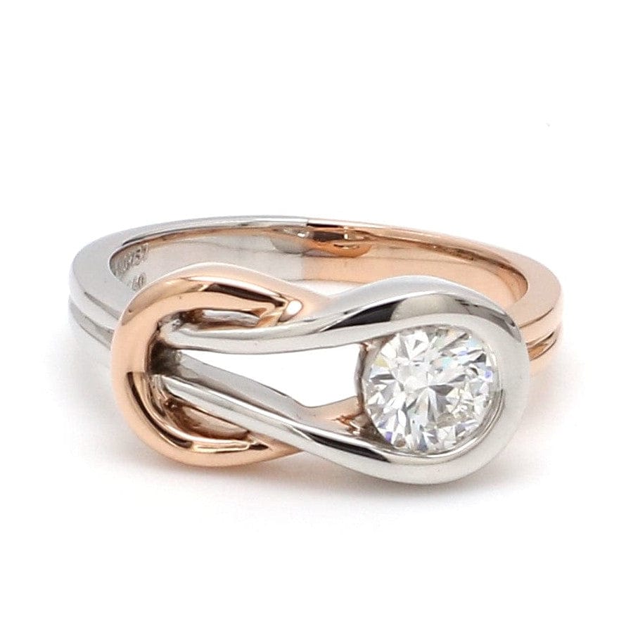 Jewelove™ Rings Women’s Band only Infinity Platinum Rose Gold Solitaire Ring for Women JL PT 468-A