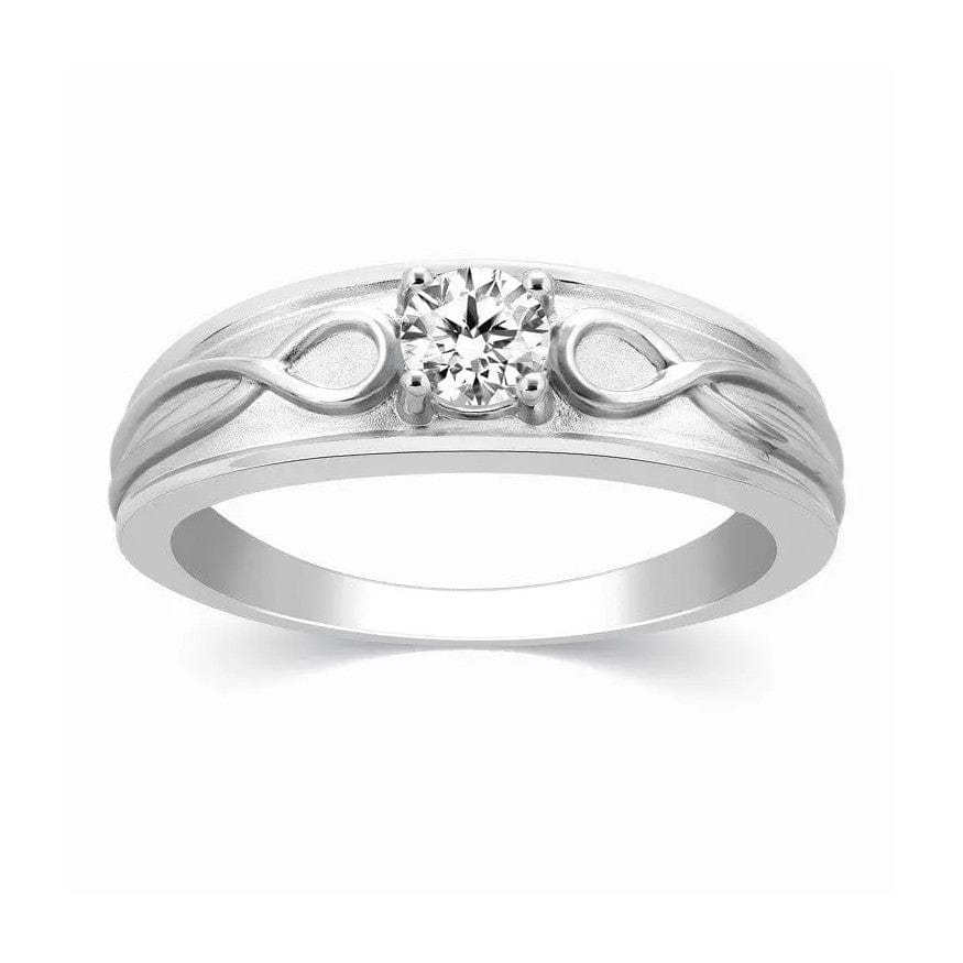 Jewelove™ Rings Infinity Solitaire Couple Ring in Platinum JL PT 444