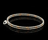 Jewelove™ Bangles & Bracelets Single Japanese 2-row Platinum & Rose Gold Bracelet for Women with Diamond Cut Balls JL PTB 1224