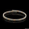 Jewelove™ Bangles & Bracelets Single Japanese 2-row Platinum & Rose Gold Bracelet for Women with Diamond Cut Balls JL PTB 1224