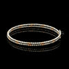 Jewelove™ Bangles & Bracelets Single Japanese 2-row Platinum & Rose Gold Bracelet for Women with Diamond Cut Balls JL PTB 1224