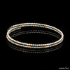 Jewelove™ Bangles & Bracelets Single Japanese 2-row Platinum & Rose Gold Bracelet for Women with Diamond Cut Balls JL PTB 1224