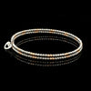 Jewelove™ Bangles & Bracelets Single Japanese 2-row Platinum & Rose Gold Bracelet for Women with Diamond Cut Balls JL PTB 1224