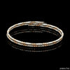 Jewelove™ Bangles & Bracelets Single Japanese 2-row Platinum & Rose Gold Bracelet for Women with Diamond Cut Balls JL PTB 1226