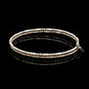 Jewelove™ Bangles & Bracelets Single Japanese 2-row Platinum & Rose Gold Bracelet for Women with Diamond Cut Balls JL PTB 1226