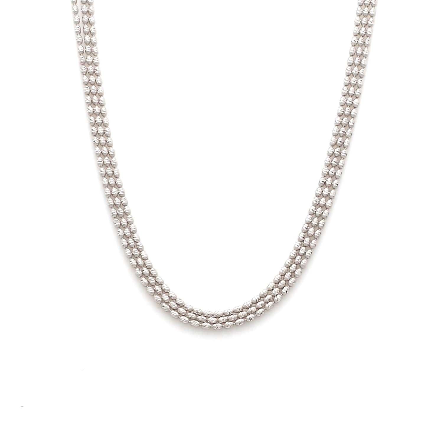 Diamond cut outlet platinum chain