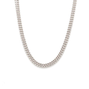 Jewelove™ Chains Japanese 3 Line Platinum Chain with Diamond Cut Balls JL PT CH 857