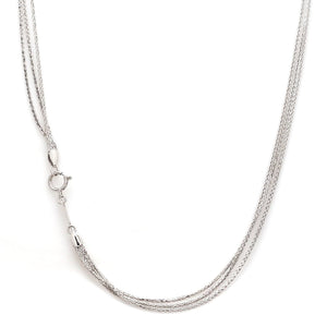 Jewelove™ Chains Japanese 3 Line Shiny Foxtail Platinum Chain JL PT CH 852