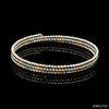 Japanese 3-row Platinum & Rose Gold Bracelet for Women with Diamond Cut Balls JL PTB 1223