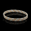 Jewelove™ Bangles & Bracelets Single Japanese 3-row Platinum & Rose Gold Bracelet for Women with Diamond Cut Balls JL PTB 1225