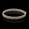 Jewelove™ Bangles & Bracelets Single Japanese 3-row Platinum & Rose Gold Bracelet for Women with Diamond Cut Balls JL PTB 1225