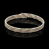 Jewelove™ Bangles & Bracelets Single Japanese 3-row Platinum & Rose Gold Bracelet for Women with Diamond Cut Balls JL PTB 1225