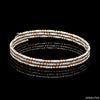 Jewelove™ Bangles & Bracelets Single Japanese 3-row Platinum & Rose Gold Bracelet for Women with Diamond Cut Balls JL PTB 1225