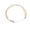 Jewelove™ Bangles & Bracelets Japanese 5 Line Platinum & Rose gold Fantasy Light Weight Adjustable Bracelet JL PTB 1369