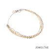 Jewelove™ Bangles & Bracelets Japanese 5 Line Platinum & Rose gold Fantasy Light Weight Adjustable Bracelet JL PTB 1369