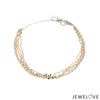 Jewelove™ Bangles & Bracelets Japanese 5 Line Platinum & Rose gold Fantasy Light Weight Adjustable Bracelet JL PTB 1369