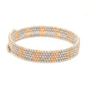 Japanese 5-row Platinum & Rose Gold Bracelet for Women with Diamond Cut Balls JL PTB 1222