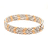 Japanese 5-row Platinum & Rose Gold Bracelet for Women with Diamond Cut Balls JL PTB 1222