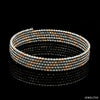 Jewelove™ Bangles & Bracelets Single Japanese 5-row Platinum & Rose Gold Bracelet for Women with Diamond Cut Balls JL PTB 1222